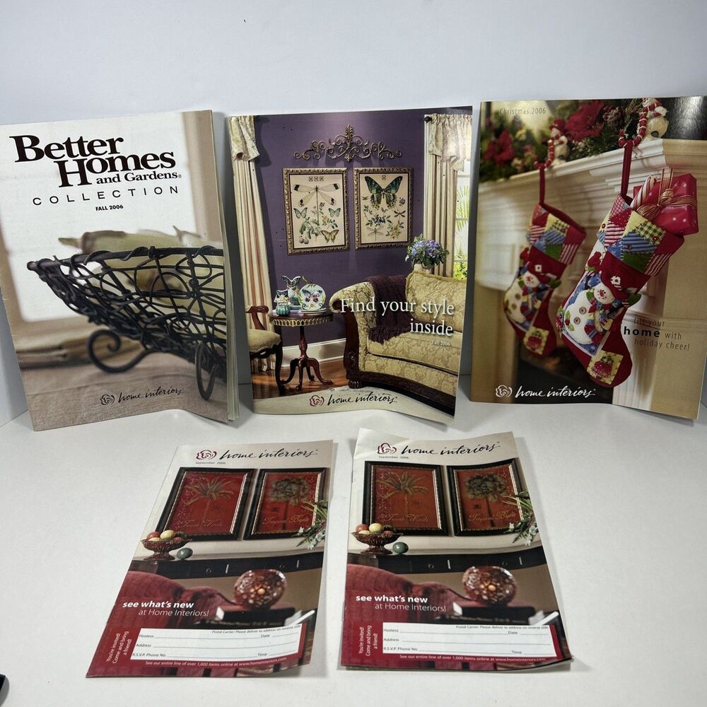 Lot of 5 Vintage 2006 Home Interiors Gifts Catalogs